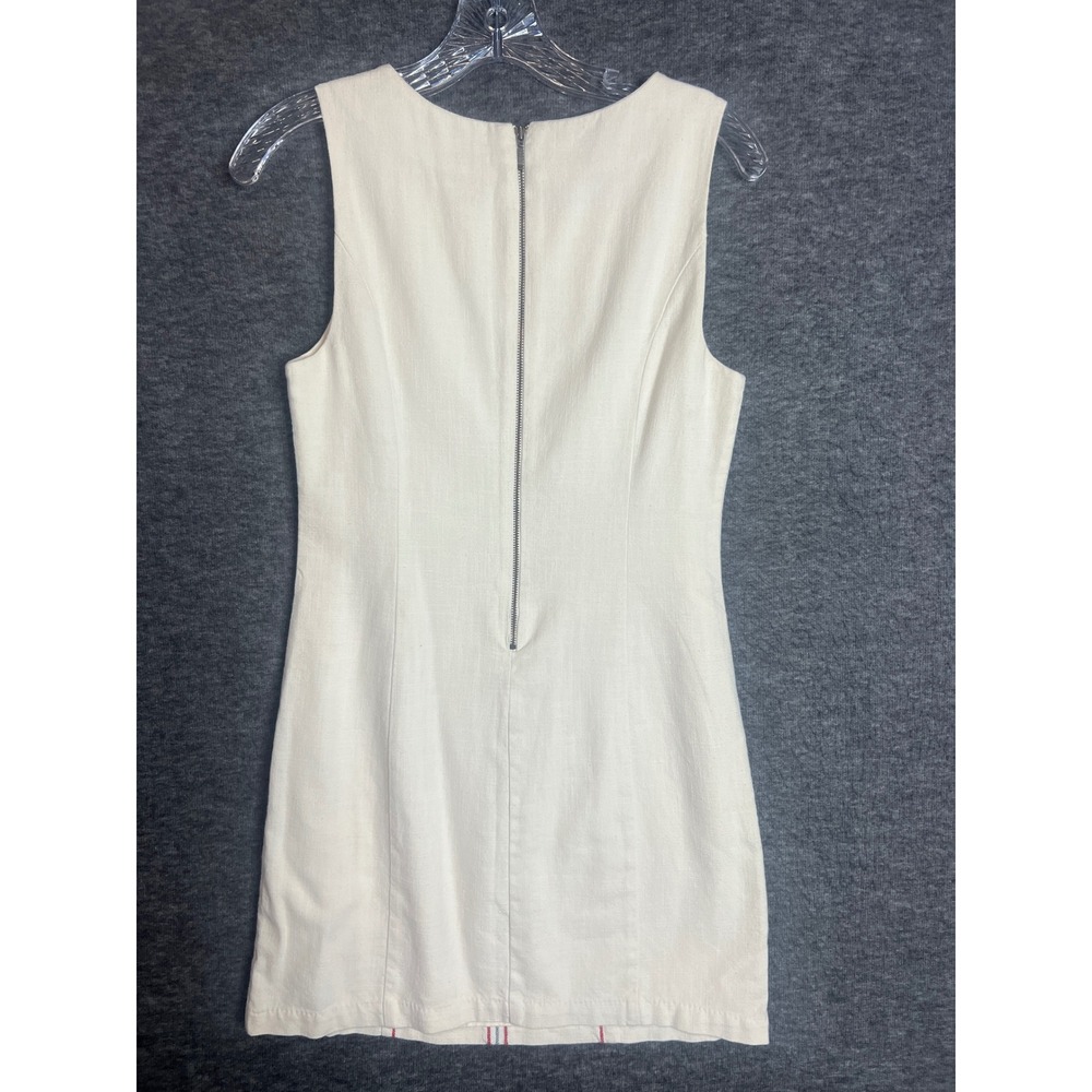 TART Womens XS White Embroidered Cotton Sleeveless Mini Shift Dress T10322N585 - Picture 2 of 10